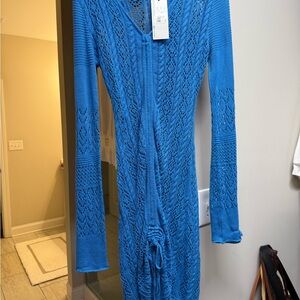 SNDYS Fate Midi Dress in Blue